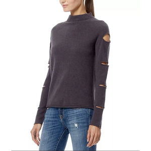 360 Cashmere Amanda Sweater Size XS Gray Funnel Neck